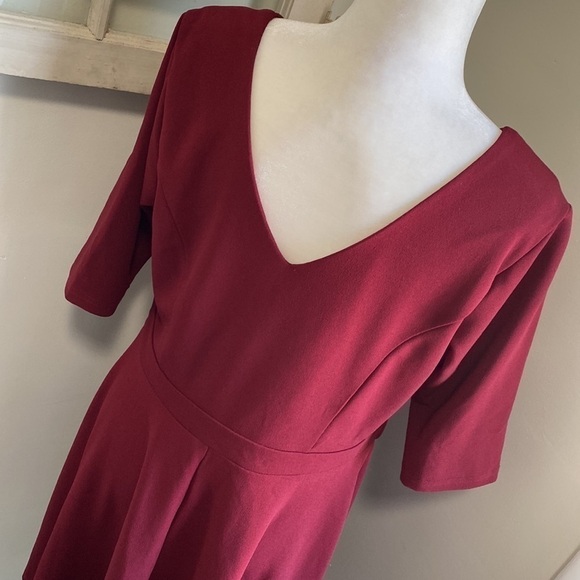 City Chic Cross-Neck Skater Dress - Picture 7 of 9